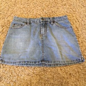 Denim mini skirt